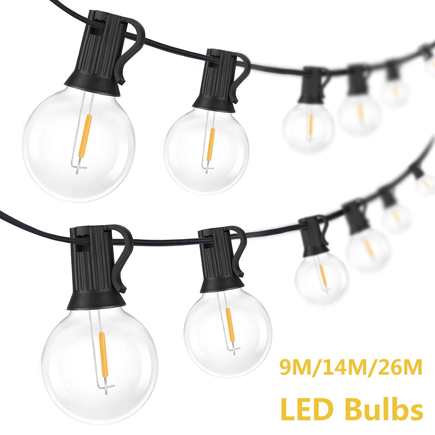 Guirlande LED KIKIELF - Boules Lumineuses Étanches IP44 - 9M/14M/26M