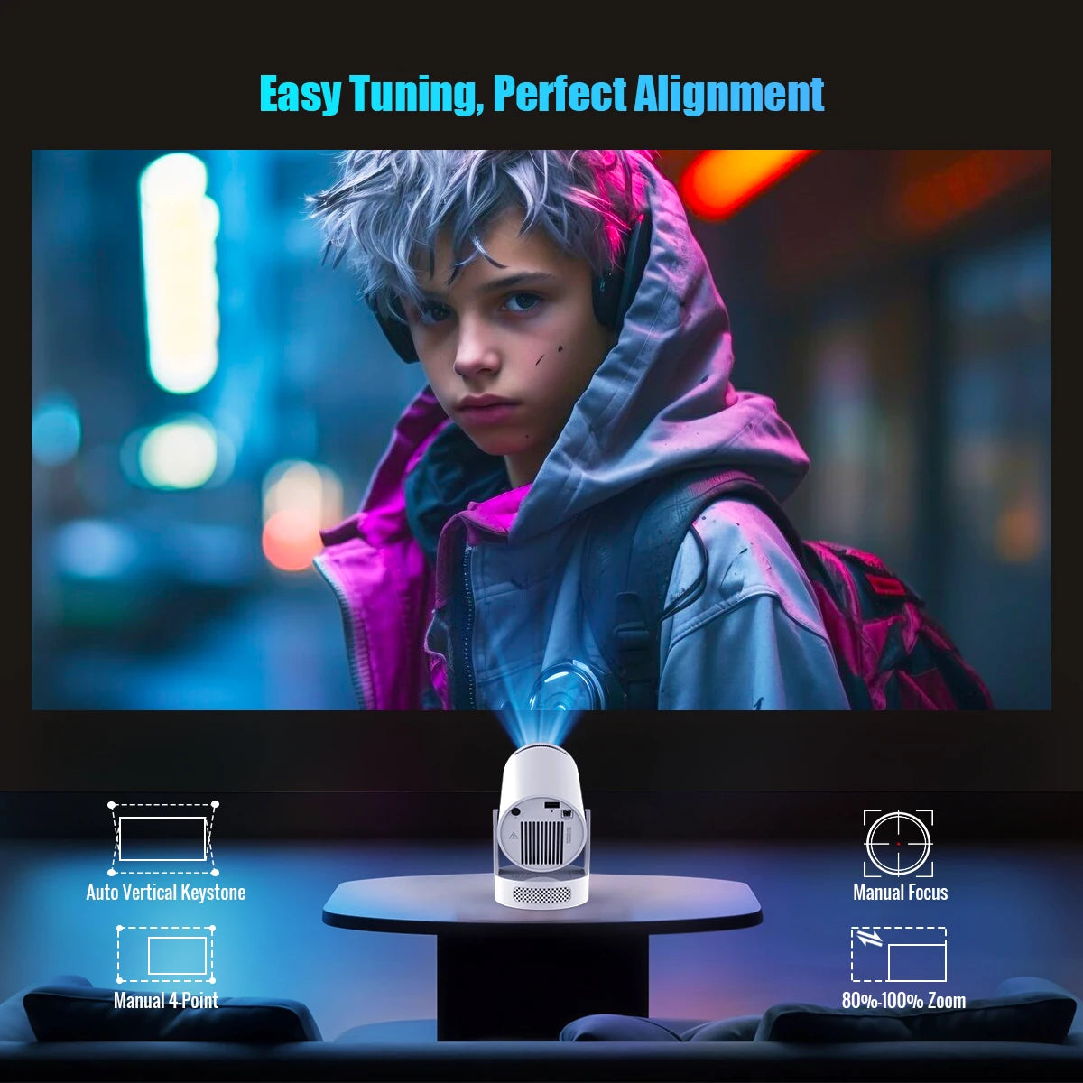 Vidéo projecteur portable Full HD