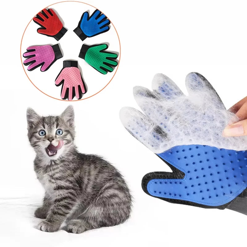 Gant de Toilettage Premium pour Chats et Chiens - Brosse de Massage Anti-Poils