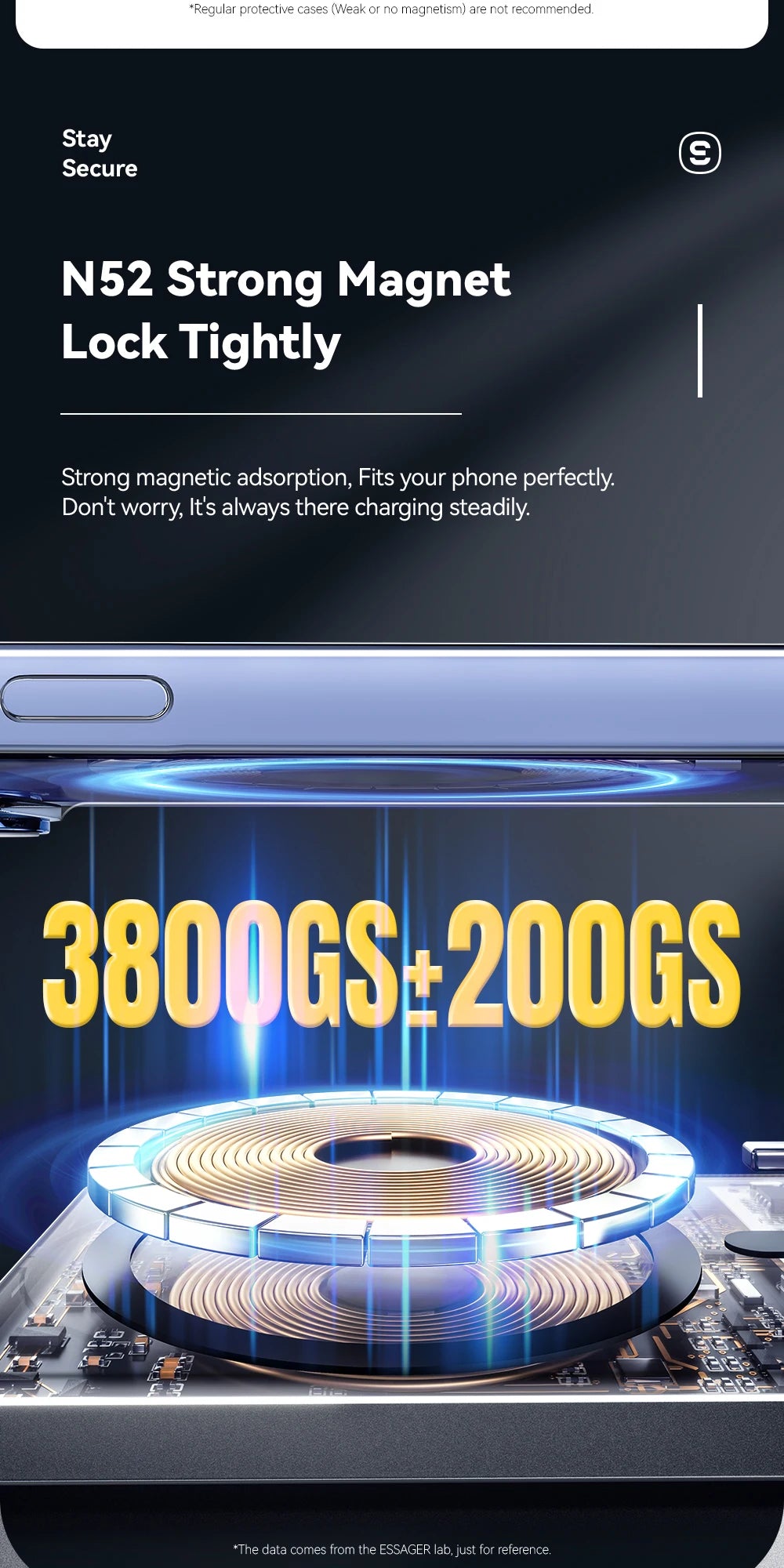 Essager Batterie Externe Sans Fil 5000mAh - 20W Charge Rapide Magnétique