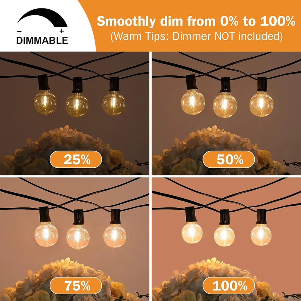 Guirlande LED KIKIELF - Boules Lumineuses Étanches IP44 - 9M/14M/26M