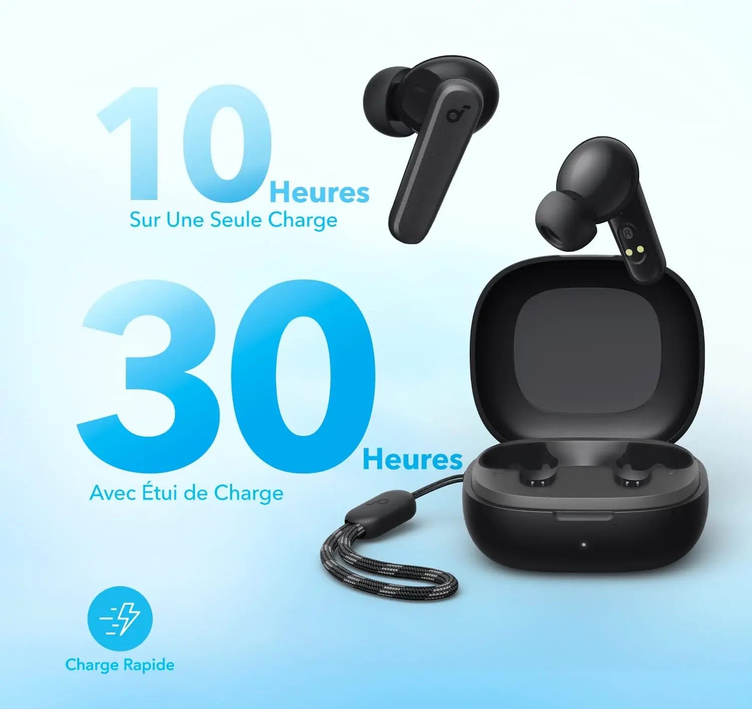 Écouteurs Bluetooth ANKER 5.3 Sans Fil - Autonomie 30H - Étanche IPX5