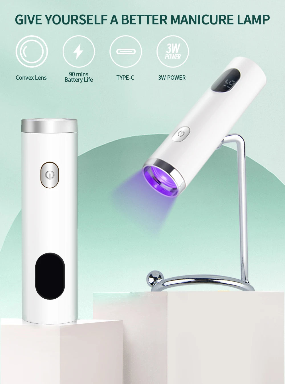 Mini lampe UV ongles portable