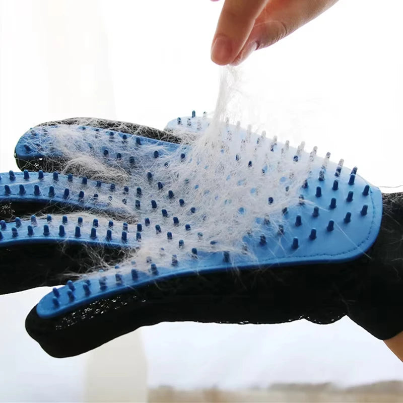 Gant de Toilettage Premium pour Chats et Chiens - Brosse de Massage Anti-Poils